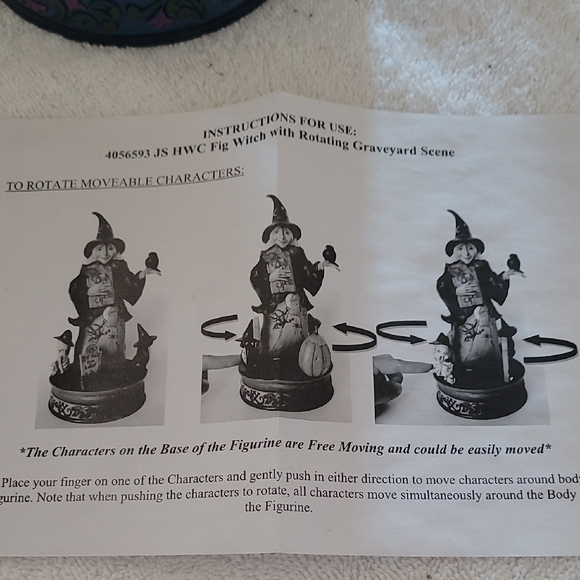 Jim Shore Witch W/rotating Base